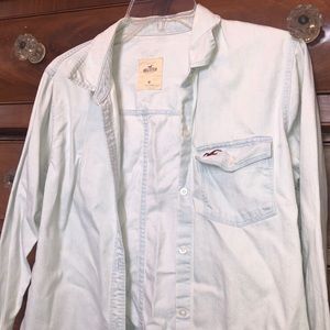 Light blue, button up